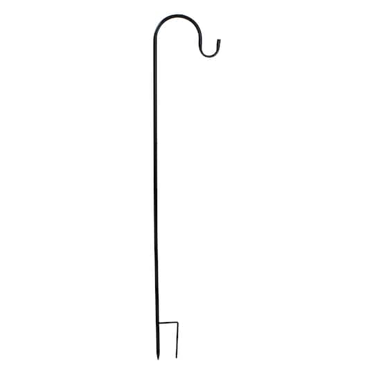 48" Black Metal Shepherd's Hook Garden Stake